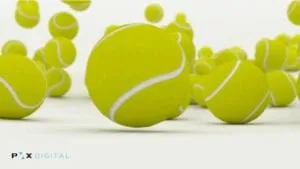 Tennis balls bouncing, illustrating website bounce rate